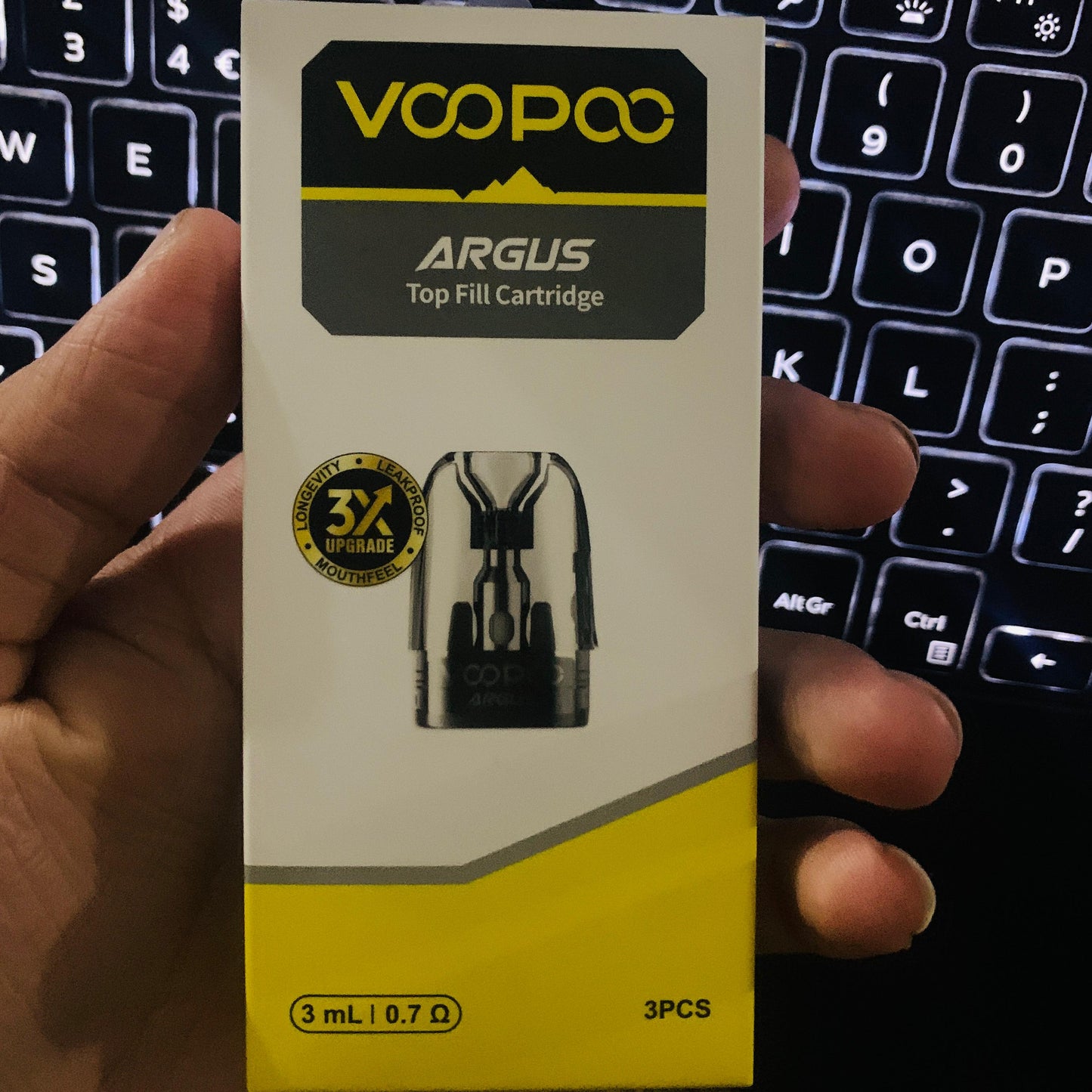 Click to expand   VooPoo Argus Top Fill Cartridge  0.7 _ 3ML (3PCS)